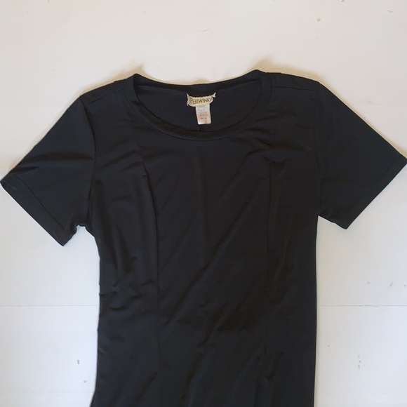 Vintage Periwinkle Dress Black Size 14 Short Sleeves - Picture 2 of 5